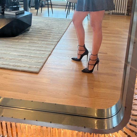 Christian Louboutin Toerless Muse 100mm - Black Leather size 38 1/2 - Picture 10 of 16